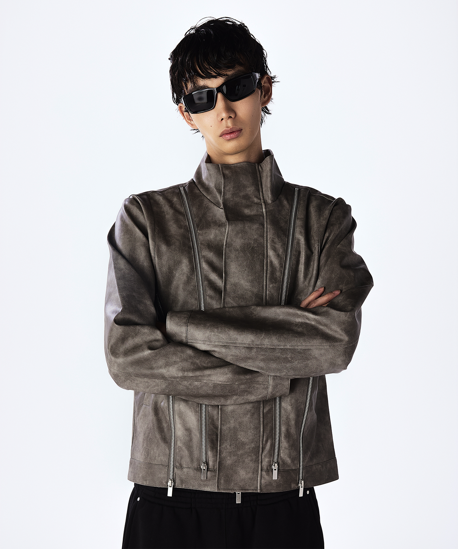 Leather Zipped Jacket – Jent Louis Leather Zipped Jacket – Jent Louis