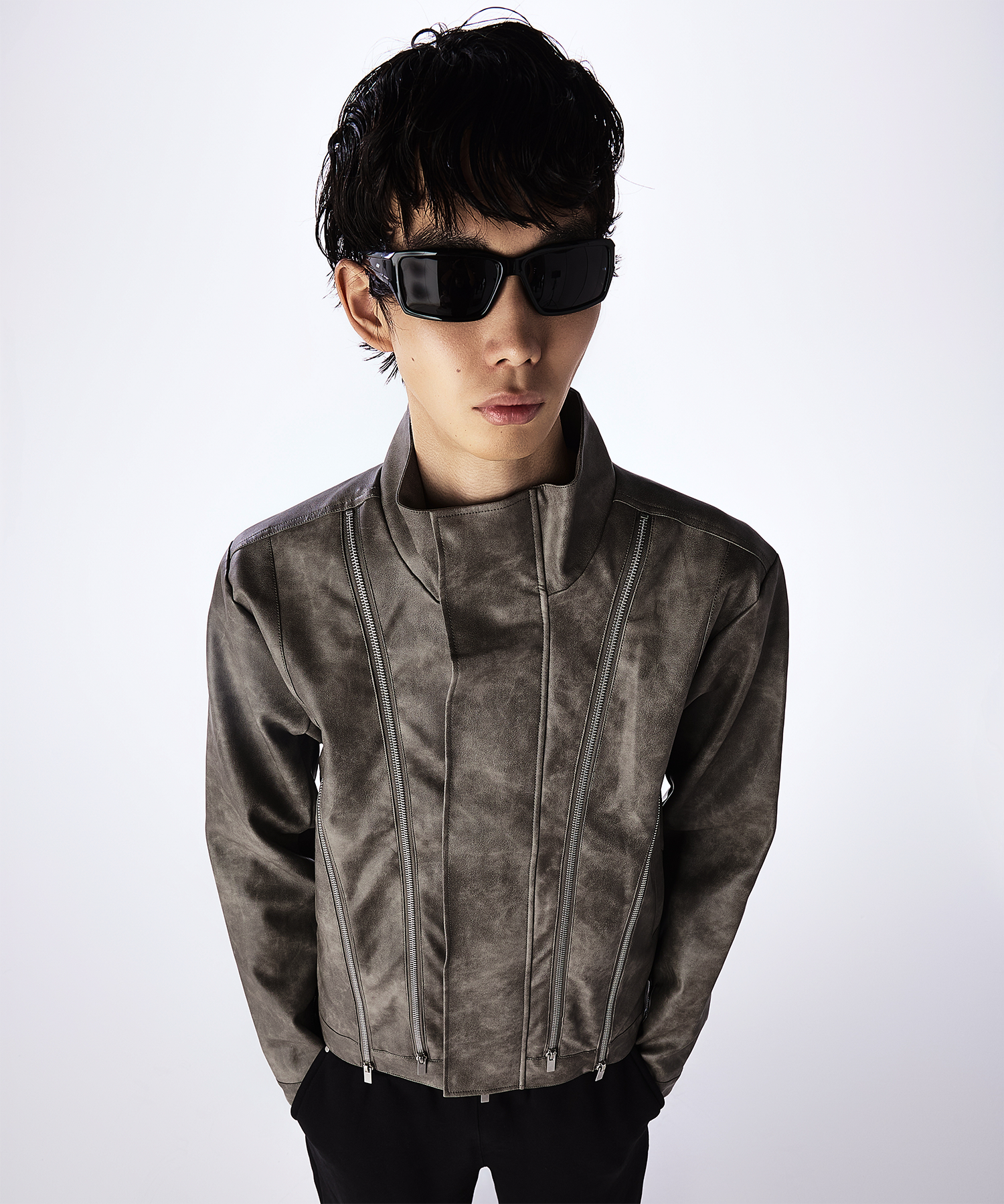 Leather Zipped Jacket – Jent Louis Leather Zipped Jacket – Jent Louis