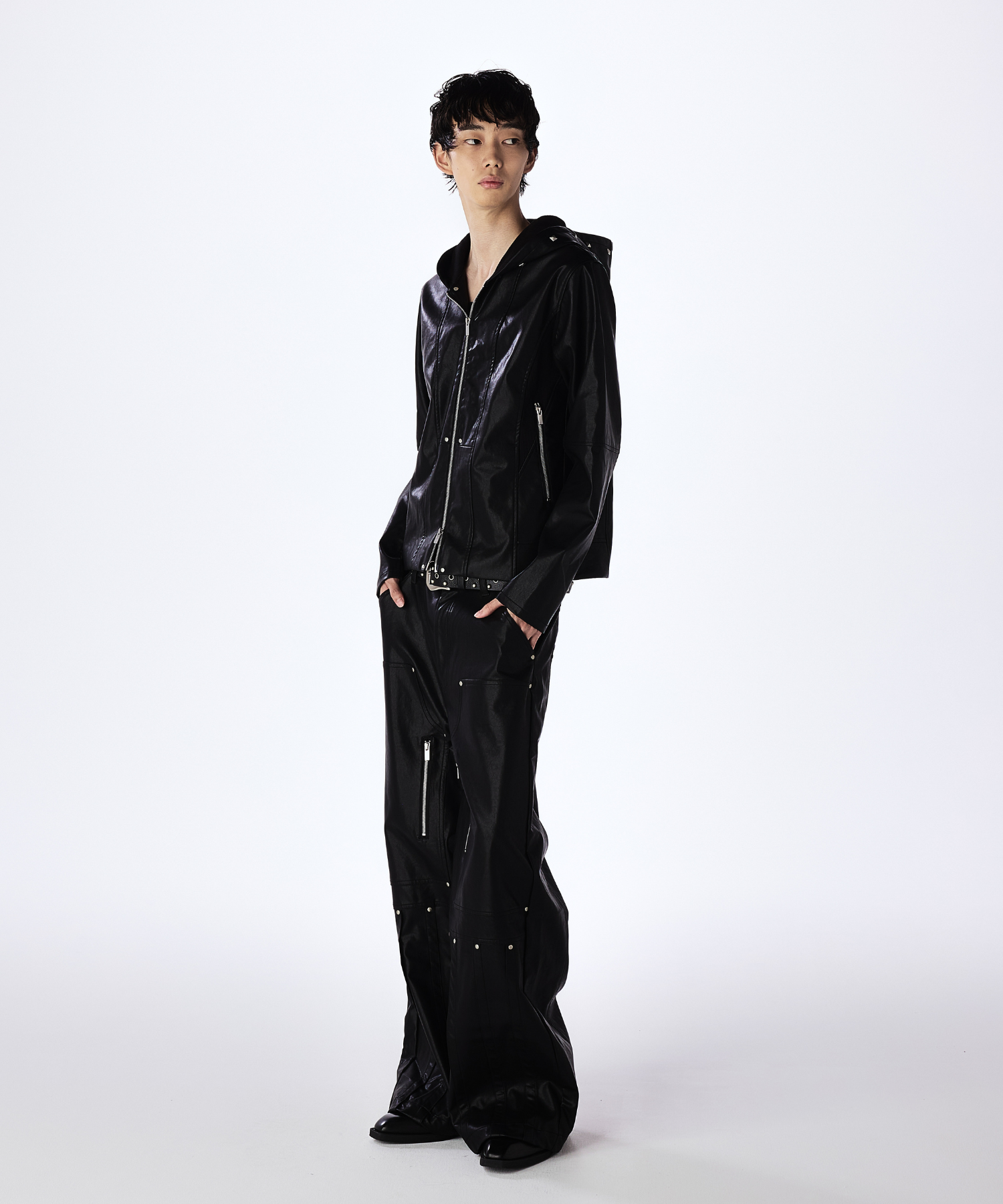 Leather Hooded Jacket – Jent Louis Leather Hooded Jacket – Jent Louis
