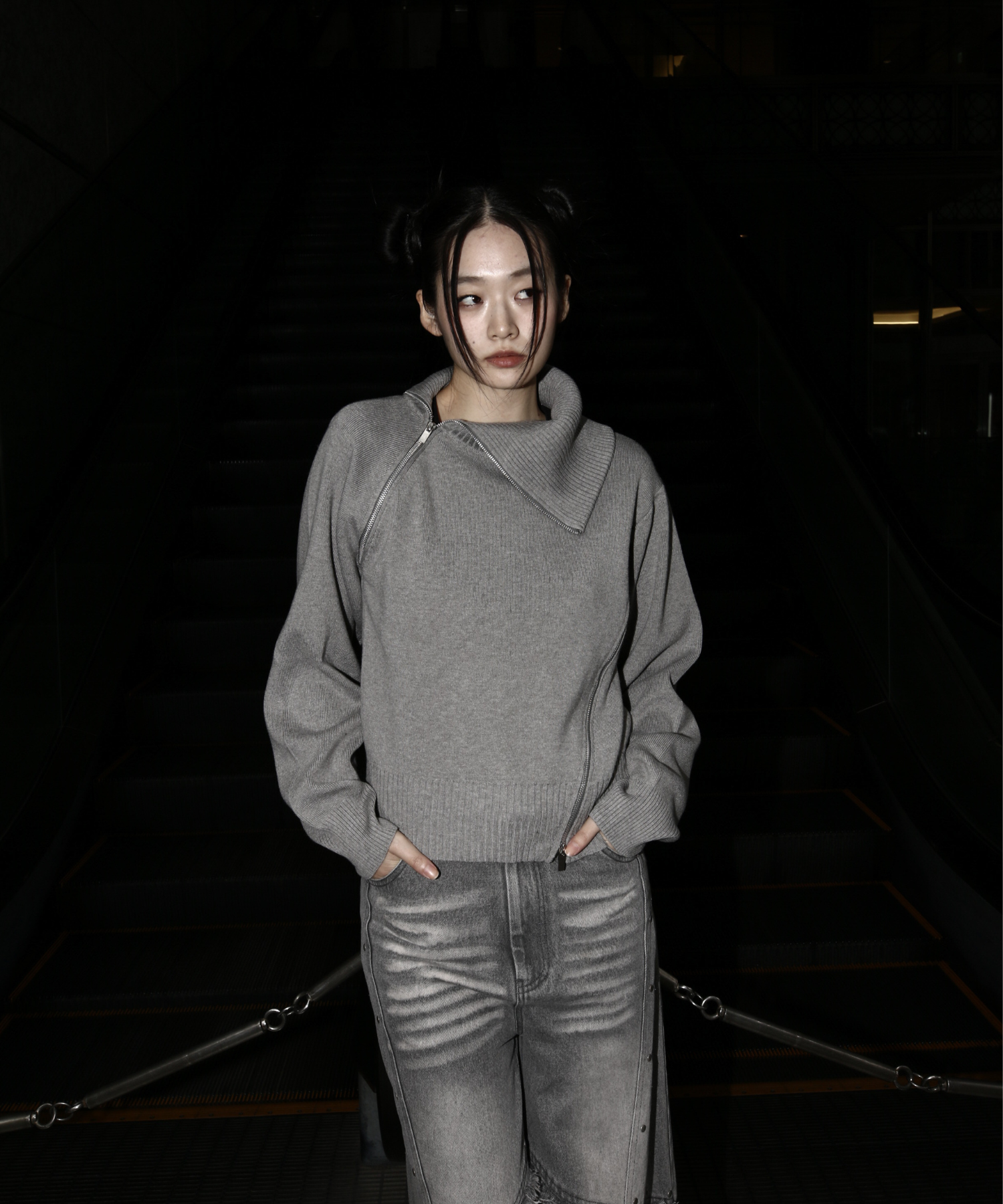 High Neck Zip Knit – Jent Louis High Neck Zip Knit – Jent Louis