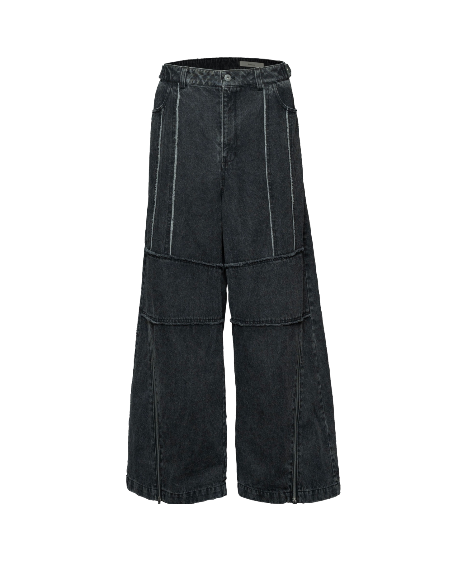 Zipped-Slit Baggy Denim – Jent Louis Zipped-Slit Baggy Denim – Jent Louis