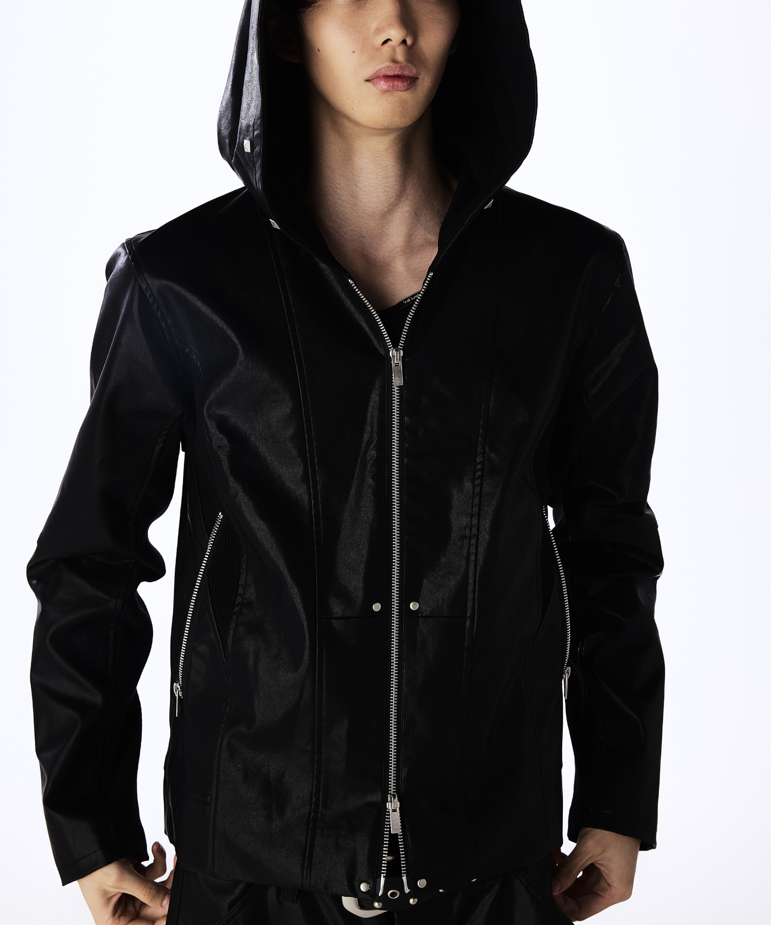 Leather Hooded Jacket – Jent Louis Leather Hooded Jacket – Jent Louis