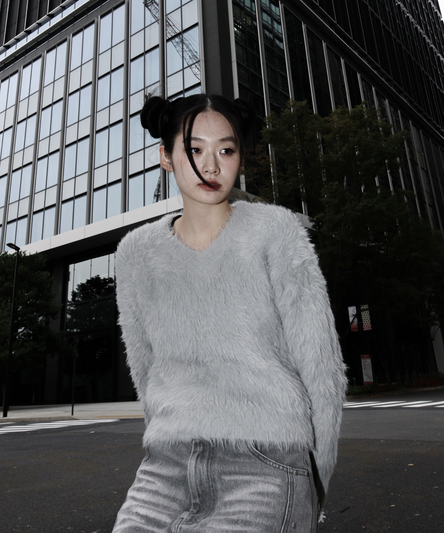 Neck Pierce Shaggy Knit – Jent Louis Neck Pierce Shaggy Knit – Jent Louis