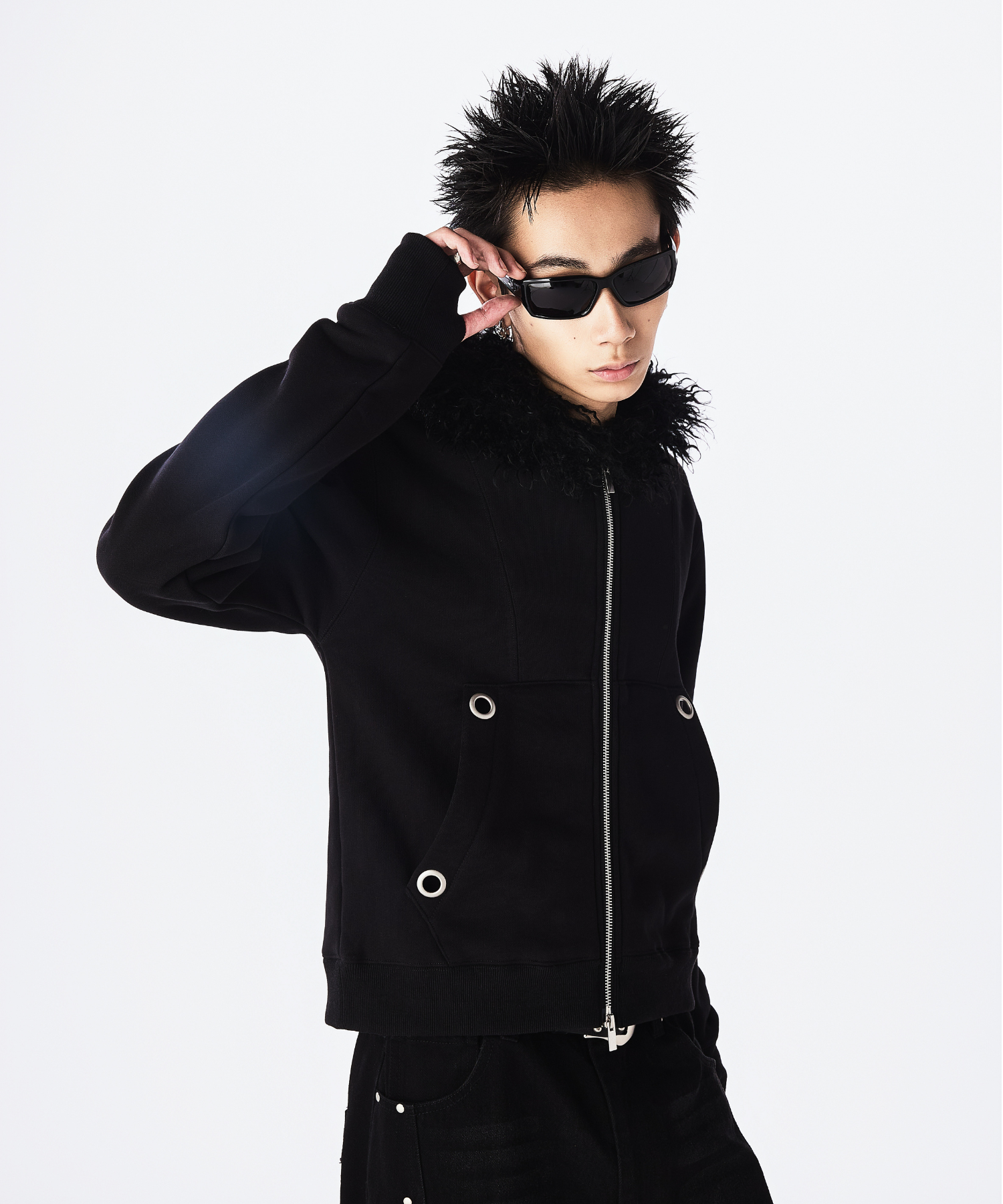 Fur Hood Zip Hoodie – Jent Louis Fur Hood Zip Hoodie – Jent Louis