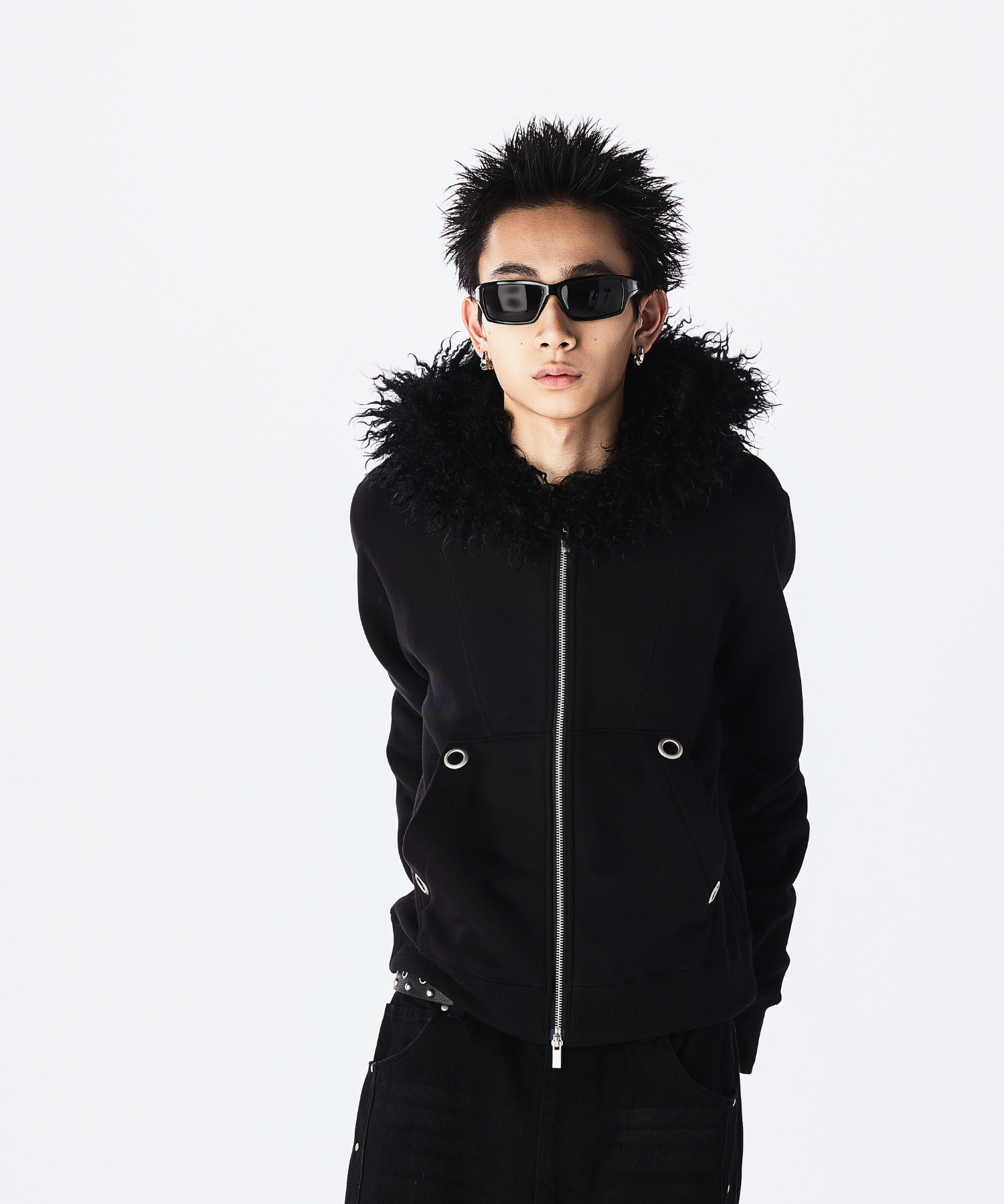 Fur Hood Zip Hoodie – Jent Louis Fur Hood Zip Hoodie – Jent Louis