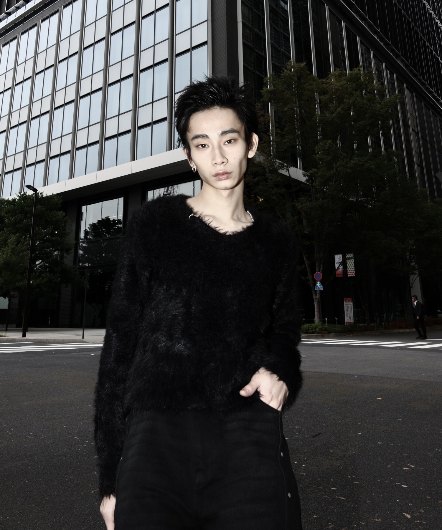 Neck Pierce Shaggy Knit – Jent Louis Neck Pierce Shaggy Knit – Jent Louis