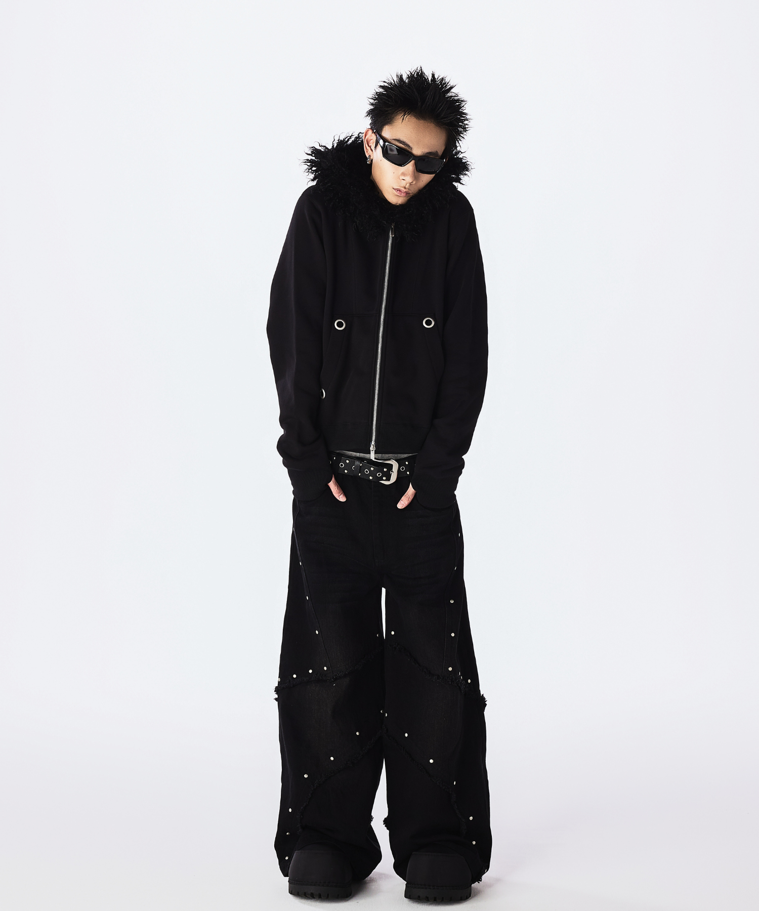 Fur Hood Zip Hoodie – Jent Louis Fur Hood Zip Hoodie – Jent Louis