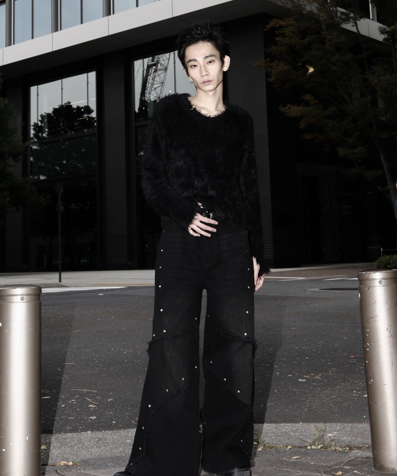 Neck Pierce Shaggy Knit – Jent Louis Neck Pierce Shaggy Knit – Jent Louis