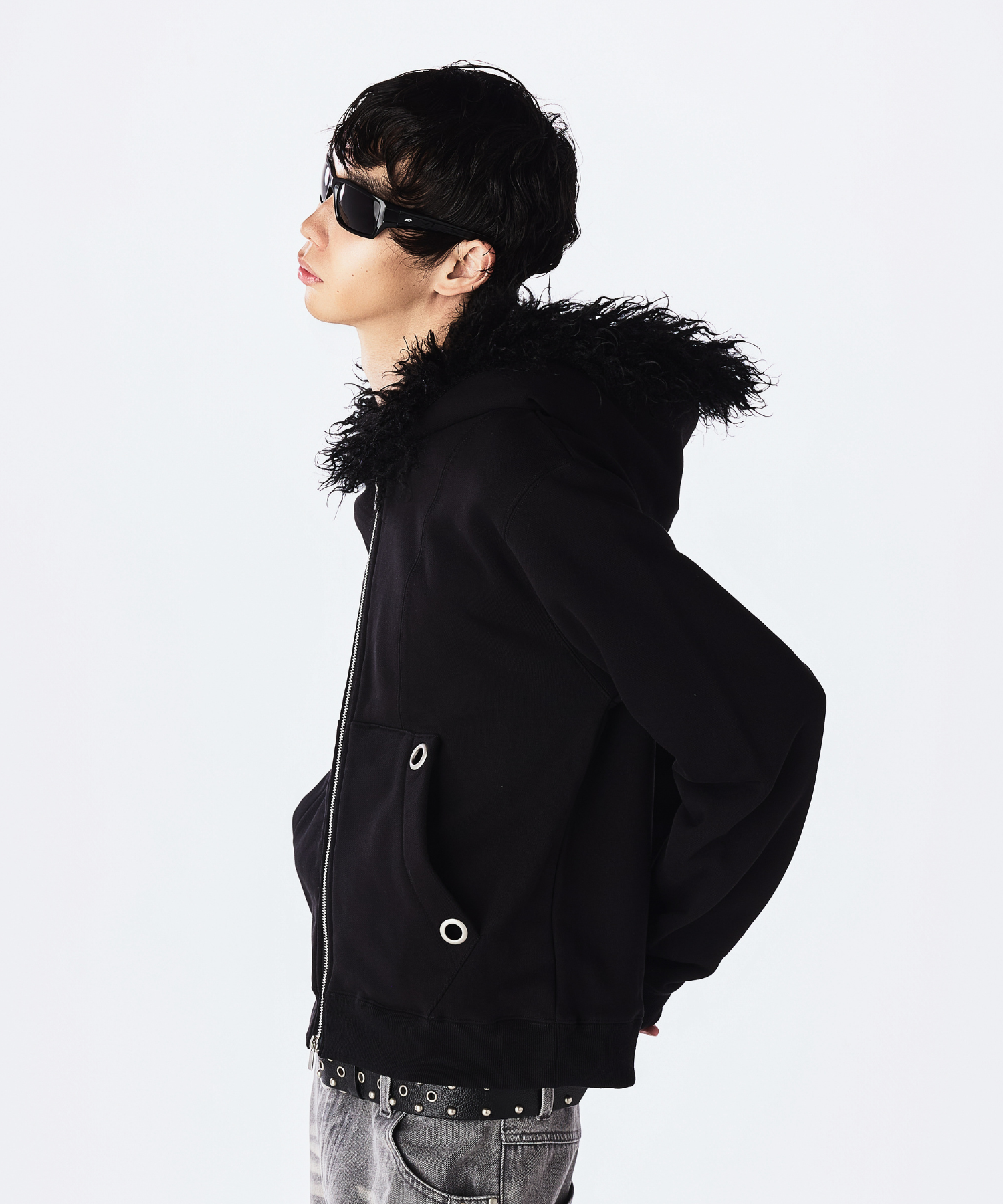 Fur Hood Zip Hoodie – Jent Louis Fur Hood Zip Hoodie – Jent Louis