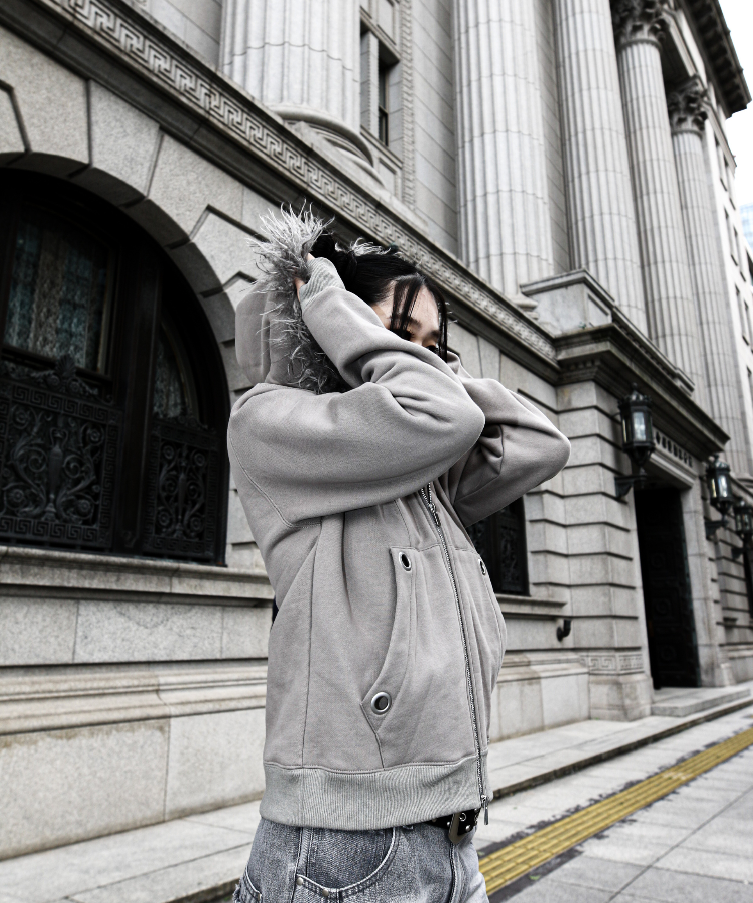 Fur Hood Zip Hoodie – Jent Louis Fur Hood Zip Hoodie – Jent Louis